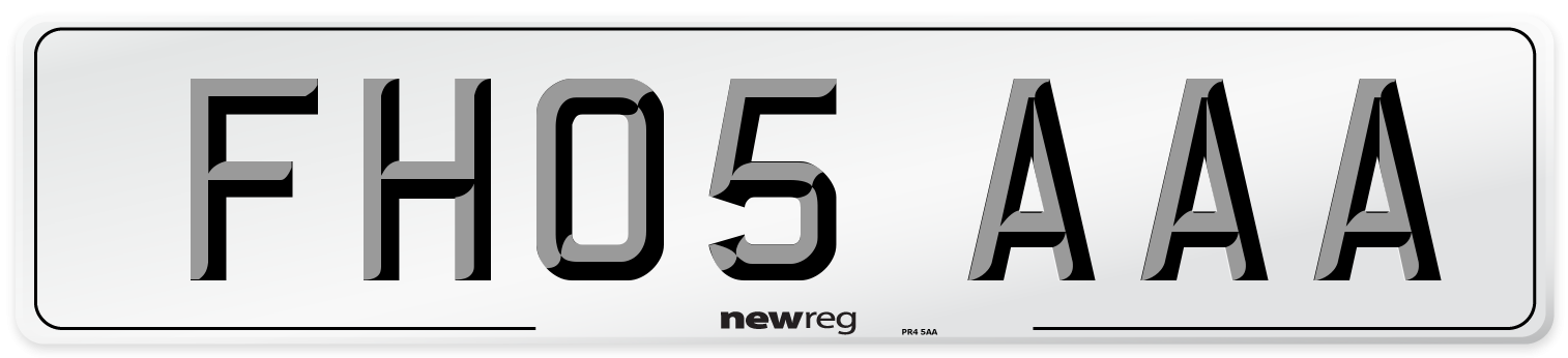 FH05 AAA Number Plate from New Reg